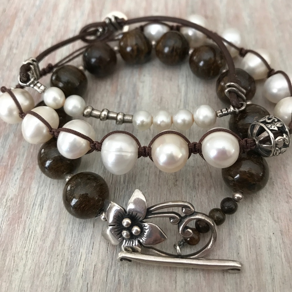 Bundle of stackable bracelets